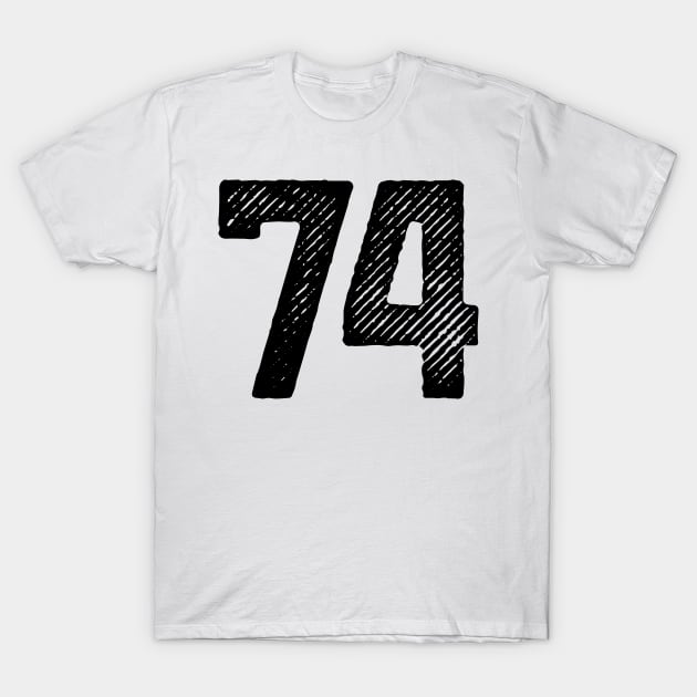 Seventy Four 74 T-Shirt by colorsplash